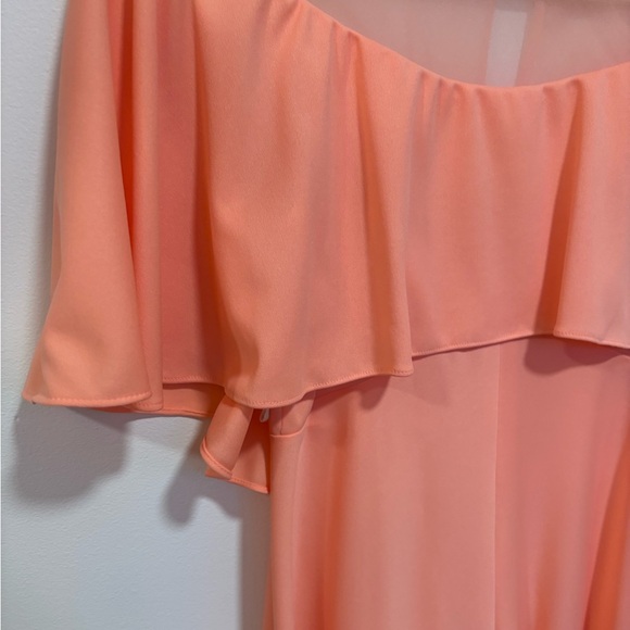 Vintage A-line Dress with Sheer Panel and Rosette - Picture 4 of 8